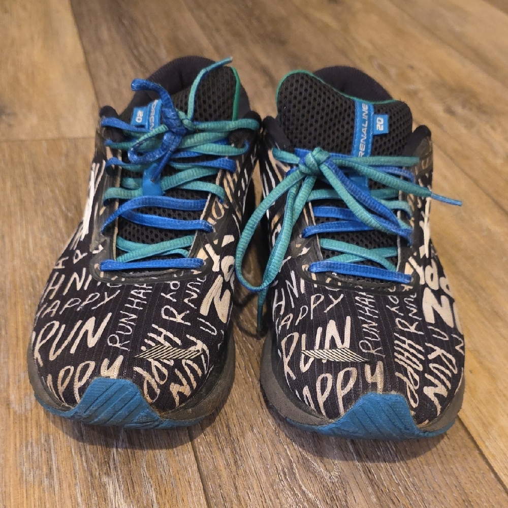Brooks Black and Blue Athletic Shoes